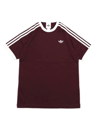 画像1: ADIDAS 3-STRIPES TEE-MAROON/OFF WHITE