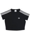 ADIDAS WMNS 3-STRIPES BABY TEE-BLACK/BLACK/WHITE