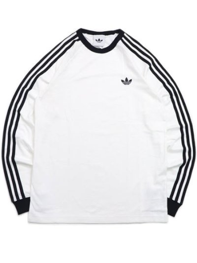 画像1: ADIDAS 3-STRIPES L/S TEE-WHITE