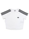 ADIDAS WMNS 3-STRIPES BABY TEE-WHITE/WHITE/BLACK