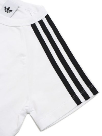 画像4: ADIDAS WMNS 3-STRIPES BABY TEE-WHITE/WHITE/BLACK