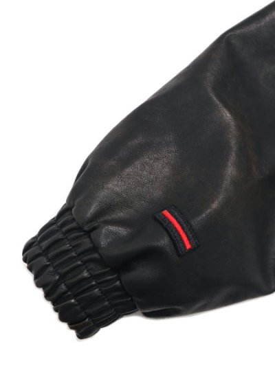 画像6: 【送料無料】FUBU FAUX LEATHER SHORT HOODED JACKET BLACK