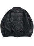【送料無料】FUBU FAUX LEATHER JACKET BLACK