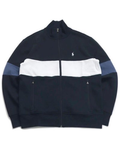 画像1: 【送料無料】POLO RALPH LAUREN PIECE-STRIPED DOUBLE-KNIT TRACK JACKET