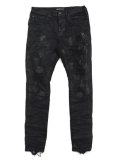 【送料無料】PURPLE BRAND BLACK OIL SPILL JEAN
