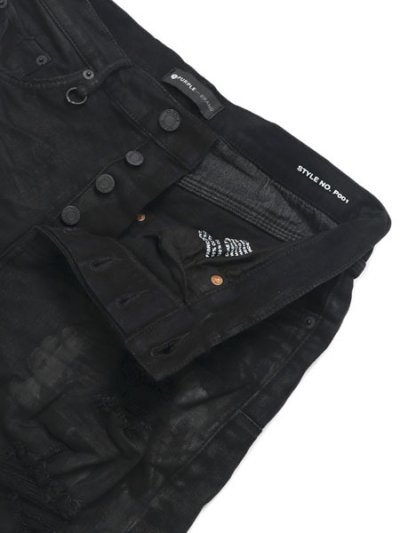 画像4: 【送料無料】PURPLE BRAND BLACK OIL SPILL JEAN