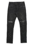 【送料無料】PURPLE BRAND BLACK OVER SPRAY JEAN