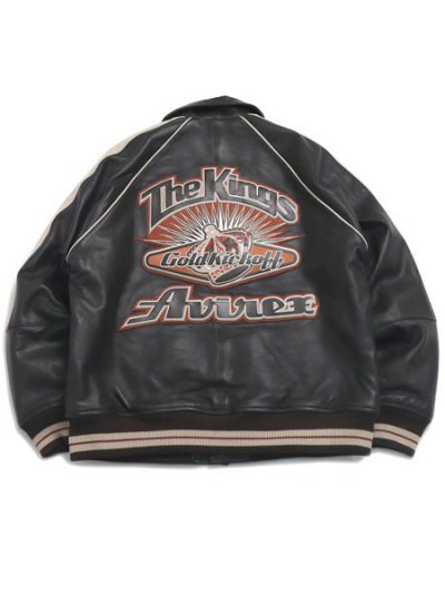 画像2: 【送料無料】AVIREX VARSITY JACKET THE KINGS DARK BROWN