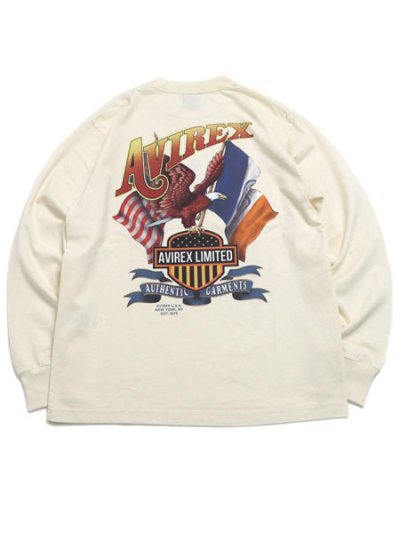 画像1: AVIREX EAGLE L/S TEE OFF WHITE