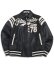 画像1: 【送料無料】PELLE PELLE ENCRUSTED VARSITY JACKET BLACK/IVORY (1)