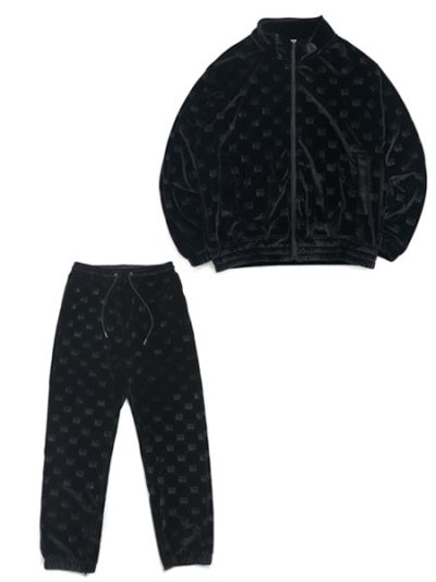画像1: 【送料無料】WEST WEAR GFL LOGO VELOUR SETUP BLACK