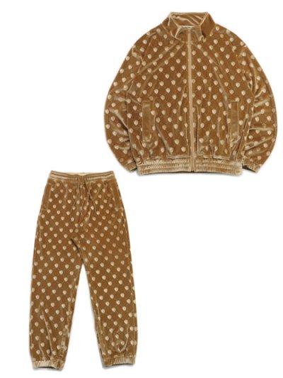 画像1: 【送料無料】WEST WEAR WS LOGO VELOUR SETUP BROWN