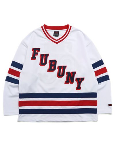 画像1: 【送料無料】FUBU HOCKEY SHIRTS WHITE