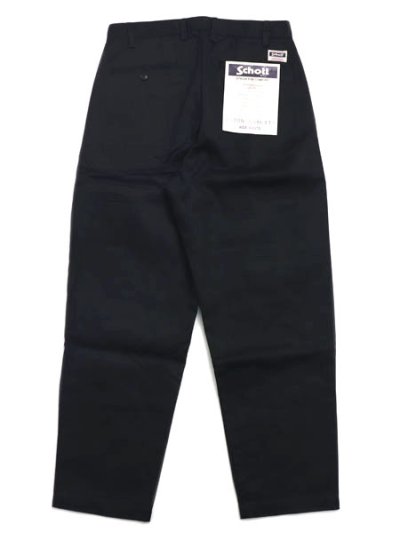画像2: 【送料無料】SCHOTTTC TC DOUBLE PLEATED WIDE PANTS BLACK