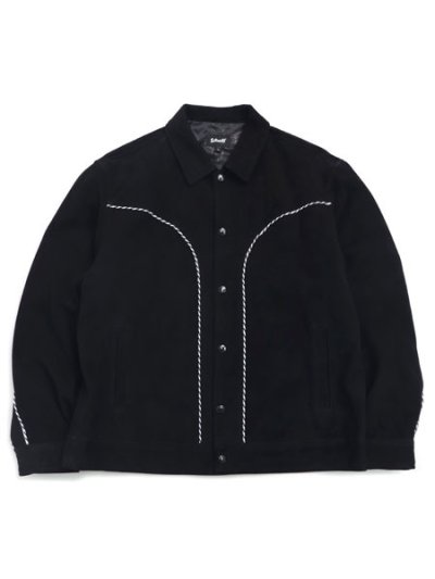 画像1: 【送料無料】SCHOTT WESTERN SUEDE LEATHER JACKET BLACK