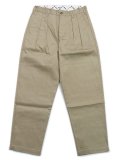 【送料無料】SCHOTTTC TC DOUBLE PLEATED WIDE PANTS KHAKI