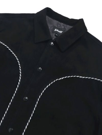 画像3: 【送料無料】SCHOTT WESTERN SUEDE LEATHER JACKET BLACK