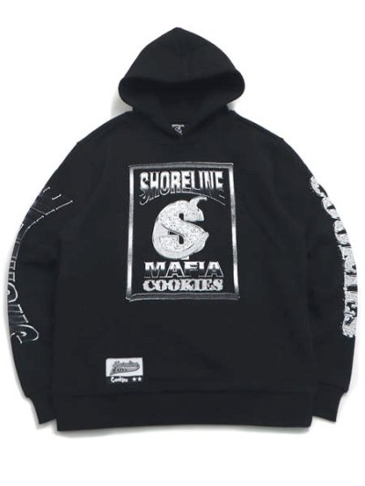 画像1: 【送料無料】COOKIES CLOTHING SHORELINE PULLOVER HOODIE BLACK