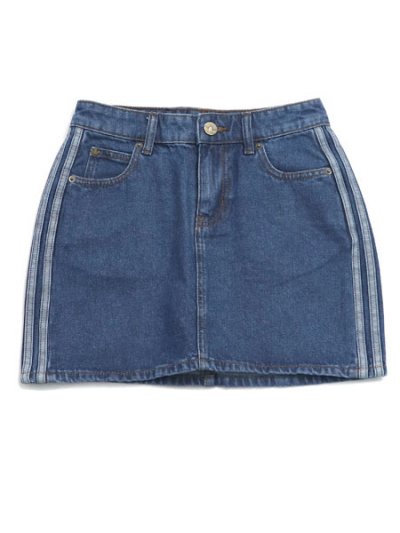 画像1: ADIDAS WMNS 3 STRIPES SKIRT DENIM-INDIGO DENIM