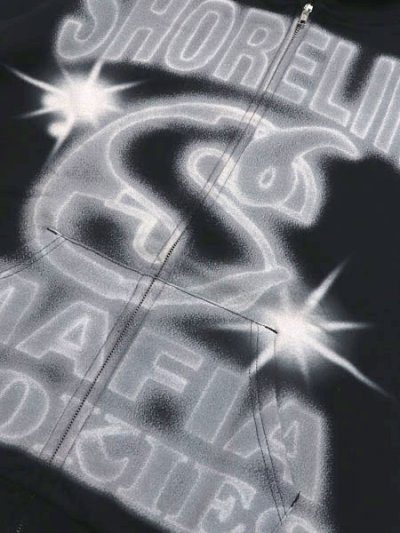 画像3: 【送料無料】COOKIES CLOTHING SHORELINE AIR IT OUT ZIP HOODIE BLK/GRY