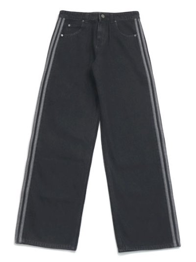 画像1: 【送料無料】ADIDAS FIREBIRD ADICOLOR DENIM PANTS-TRUE BK DENIM