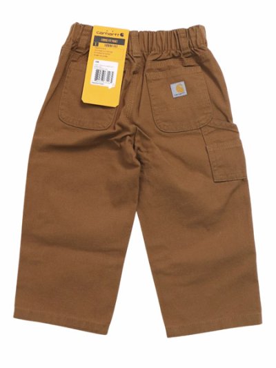 画像2: 【KIDS】CARHARTT KIDS CANVAS DUNGAREE CARHARTT BROWN