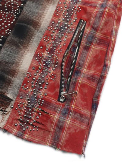 画像5: 【送料無料】GUAPI BLOOD RED PATCH FLANNEL