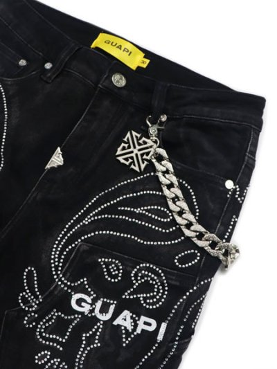 画像3: 【送料無料】GUAPI VINTAGE BLACK PAISLEY DENIM