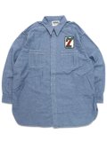 【送料無料】RECOGNIZE #7 VINYL CHAMBRAY SHIRT INDIGO