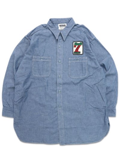 画像1: 【送料無料】RECOGNIZE #7 VINYL CHAMBRAY SHIRT INDIGO