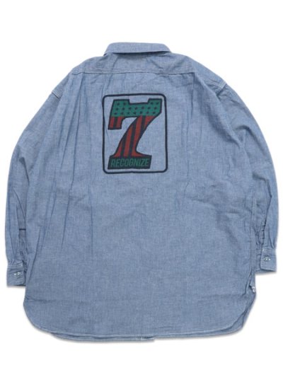 画像2: 【送料無料】RECOGNIZE #7 VINYL CHAMBRAY SHIRT INDIGO