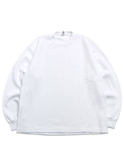 画像1: LOS ANGELES APPAREL L/S HEAVY THERMAL CREW NECK OVERSIZED-WHITE