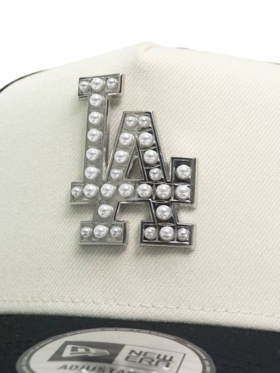 画像6: NEW ERA 9FORTY A-FRAME PEARL BADGE LAD BLACK/CHROME WHITE