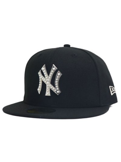 画像1: 【送料無料】NEW ERA 59FIFTY PEARL BADGE YANKEES BLACK