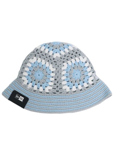 画像1: NEW ERA CROCHET KNIT BUCKET BLUE/GREY/WHITE