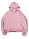 【送料無料】MOOJI MOOJI OVERSIZE ZIP UP HOODIE AGED MAUVE PINK