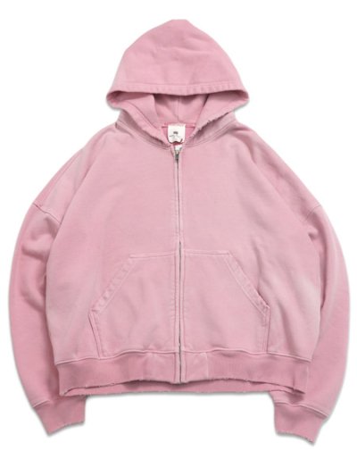 画像1: 【送料無料】MOOJI MOOJI OVERSIZE ZIP UP HOODIE AGED MAUVE PINK