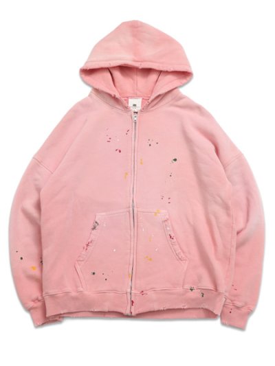 画像1: 【送料無料】MOOJI MOOJI OVERSIZE ZIP UP HOODIE STREET NEW PINK