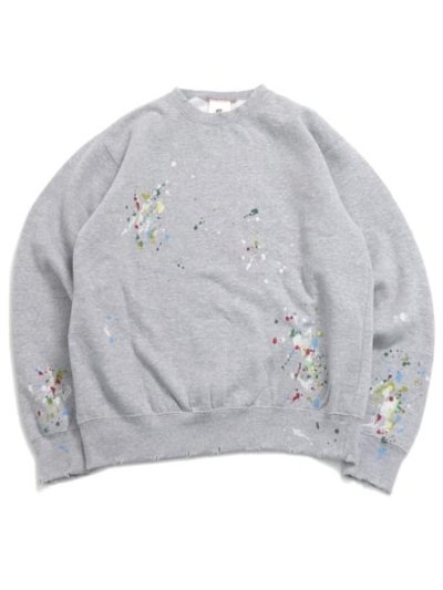 画像1: 【送料無料】MOOJI MOOJI CLASSIC CREW SPLATTER PAINT HEATHER GRAY