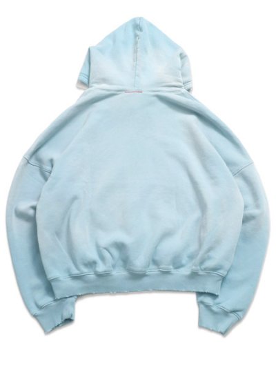 画像2: 【送料無料】MOOJI MOOJI OVERSIZED CROP HOODIE AGED BABY BLUE