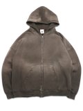 【送料無料】MOOJI MOOJI OVERSIZE ZIP UP HOODIE AGED STONE GREY