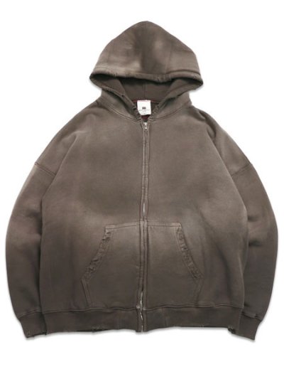 画像1: 【送料無料】MOOJI MOOJI OVERSIZE ZIP UP HOODIE AGED STONE GREY