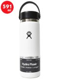 Hydro Flask HYDRATION 20 OZ WIDE MOUTH-WHITE