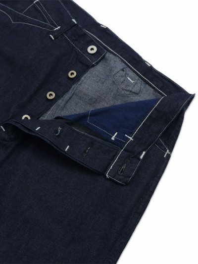 画像4: 【送料無料】POST OʼALLS SWEETBEAR BANDTOP 8oz DENIM DARK INDIGO