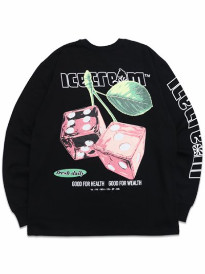 画像1: 【送料無料】ICECREAM DICE LS TEE BLACK