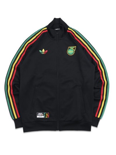 画像1: 【送料無料】ADIDAS JAMAICA ORIGINALS TRACK TOP-BLACK