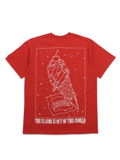 画像2: 【送料無料】ICECREAM STAR GAZING TEE POMPEIAN RED