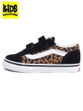【KIDS】VANS TD OLD SKOOL V LEOPARD BLACK/BROWN