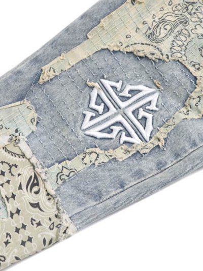 画像6: 【送料無料】GUAPI VINTAGE PAISLEY DISTRESSED DENIM