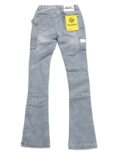 画像2: 【送料無料】GUAPI AQUA BLUE STEEL PLATE CARPENTER DENIM